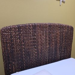 Pottery Barn double bed headboard, frame, night stand