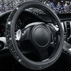 Black Bling Steering Wheel Cover 