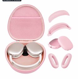 Hard Case for AirPods Max 2 Supports Sleep Mode, Travel Carrying Headphone Case with AirPods Max Silicone Earpad Case/Ear Cups/Headband Cover, AirPod 