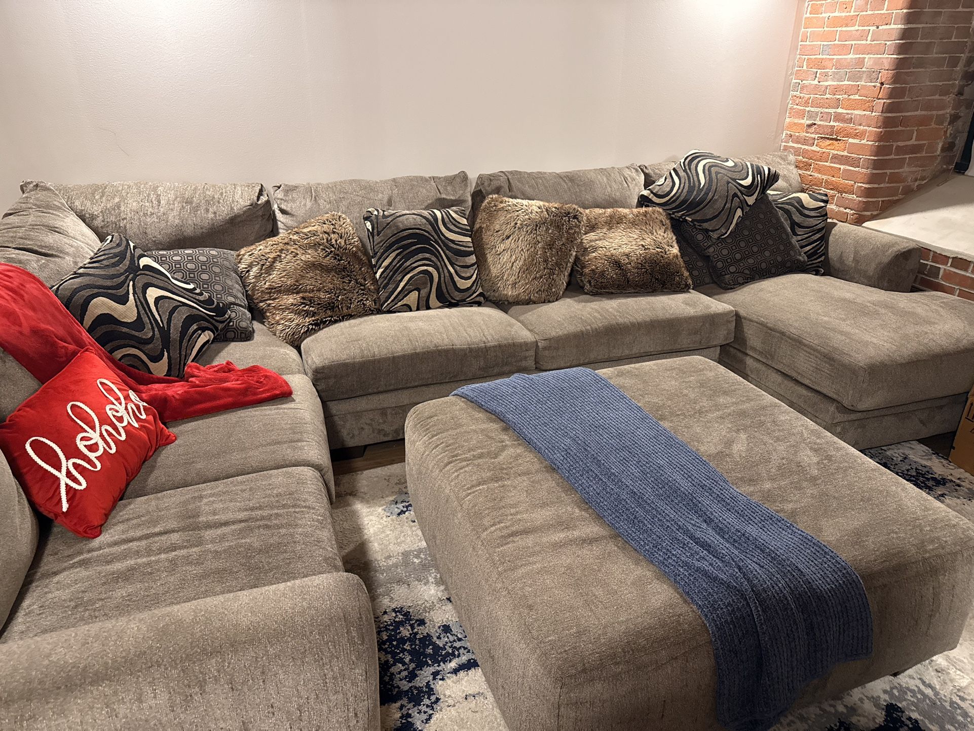 Three Piece Couch + Ottoman