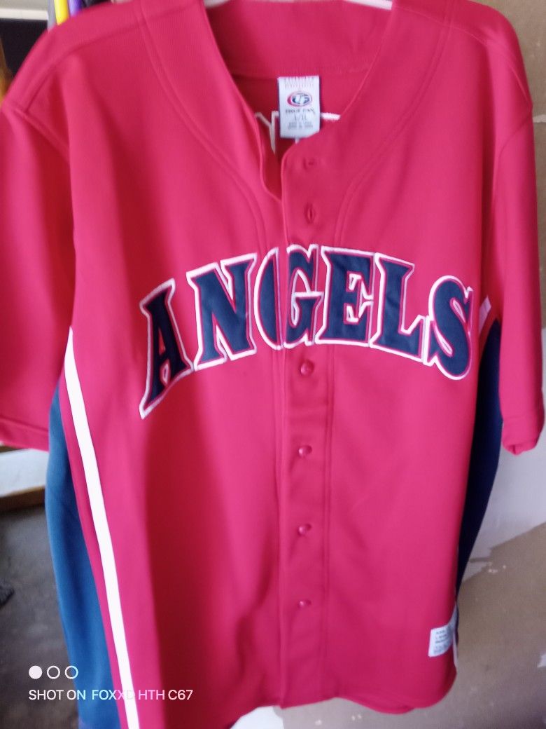 Large Rodriguez 57 True Fan MLB Anaheim Angels Los Angels, button Up -