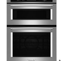 KitchenAid - 30" Electric Convection Wall Oven with Built-In Microwave On