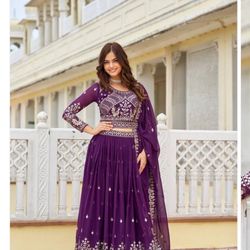 Purple lehenga For Women