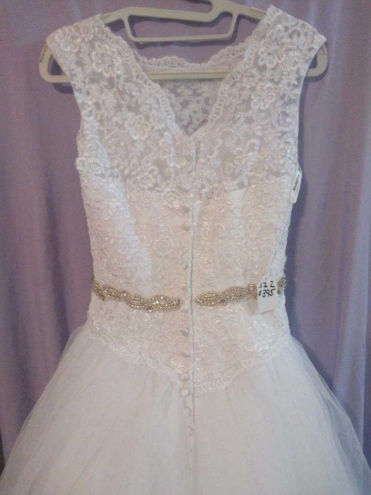 Timeless. Bling Wedding Lace Gown New