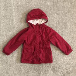 Toddler Girls Red Full Zip Hoodie Jacket, Size 5T