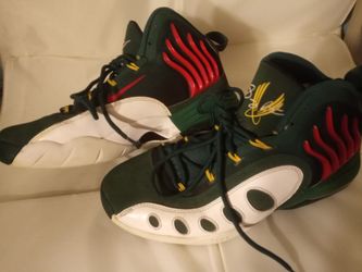 NIKE SONIC FLIGHT"supersonics" mens basketball shoes 641333-300 legion pine 9 m us