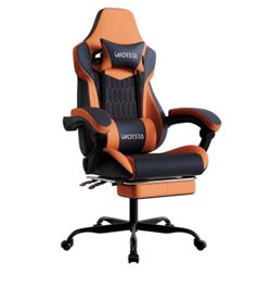 Q125 Gaming Chair with Footrest, High Back Gaming Chairs PVC Leather Ergonomic Gamer Chair with Adjustable Headrest Lumbar Support Racing Style Video 