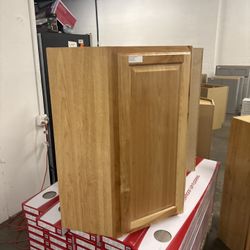 Diagonal Corner Wall Cabinet (Natural Hickory) 🔥