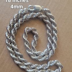 Silver..925 Necklace 18 Inches Long 