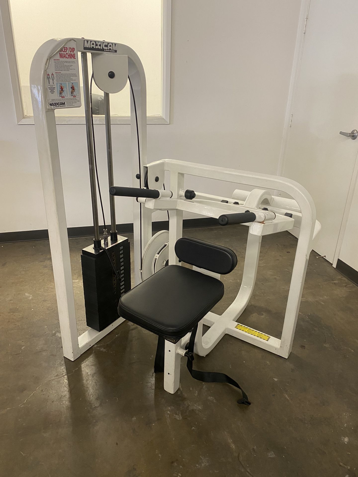 Maxicam Seated Tricep Dip Machine, Commercial Gym Equipment 