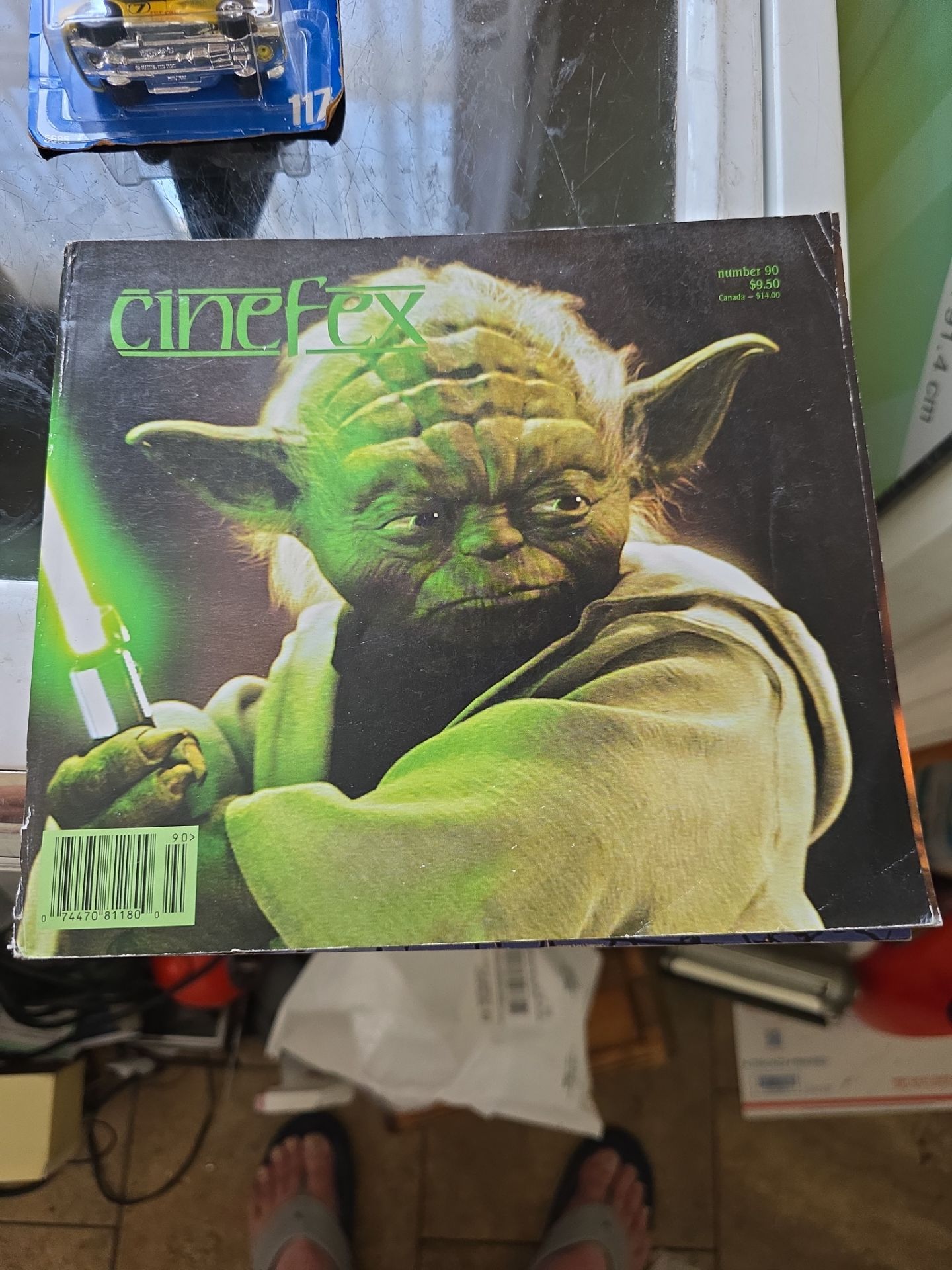 Cinefex magazine number 90 featuring Yoda from Star Wars: Episode II - Attack of the Clones on the cover