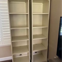 White Pottery Barn Samantha Bookcases…$150 Each