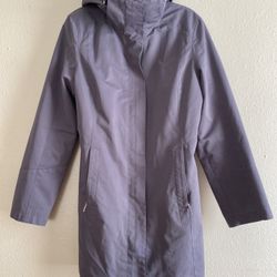 Calvin Klein Soft Shell Women Rain Jacket Hooded Zipper Medium