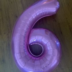 Free Number 6 Balloon - 40 Inches 