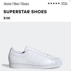 Brand New NWT Adidas Size 11 Men’s Superstars Rrp: $100