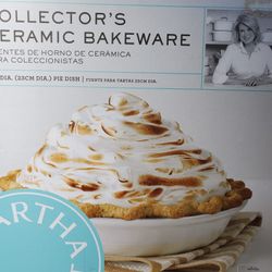 Martha Stewart  9 Inch Ceramic  Pie Plate 