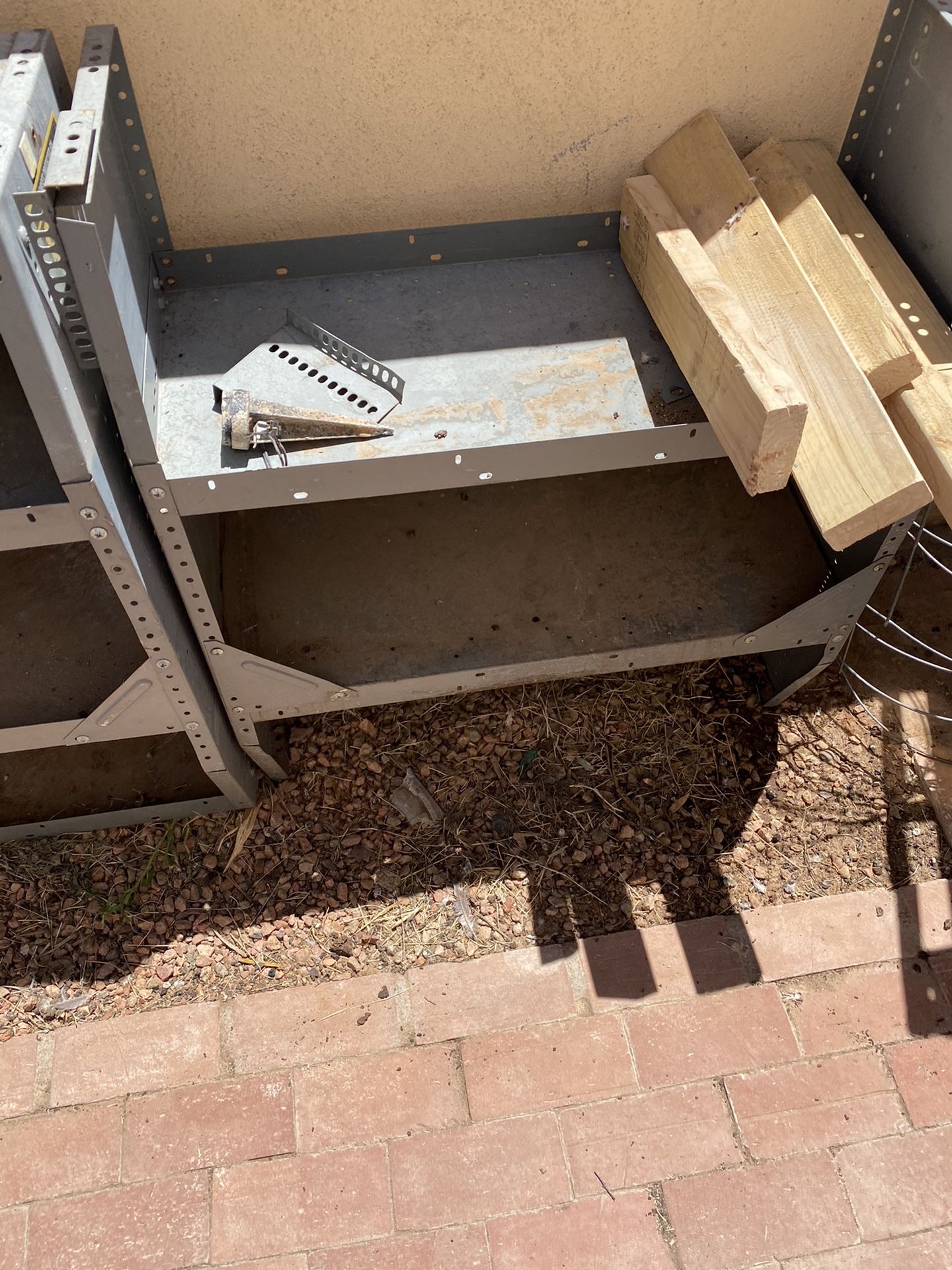 Steel work shelf