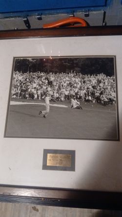 Framed pic with plaque