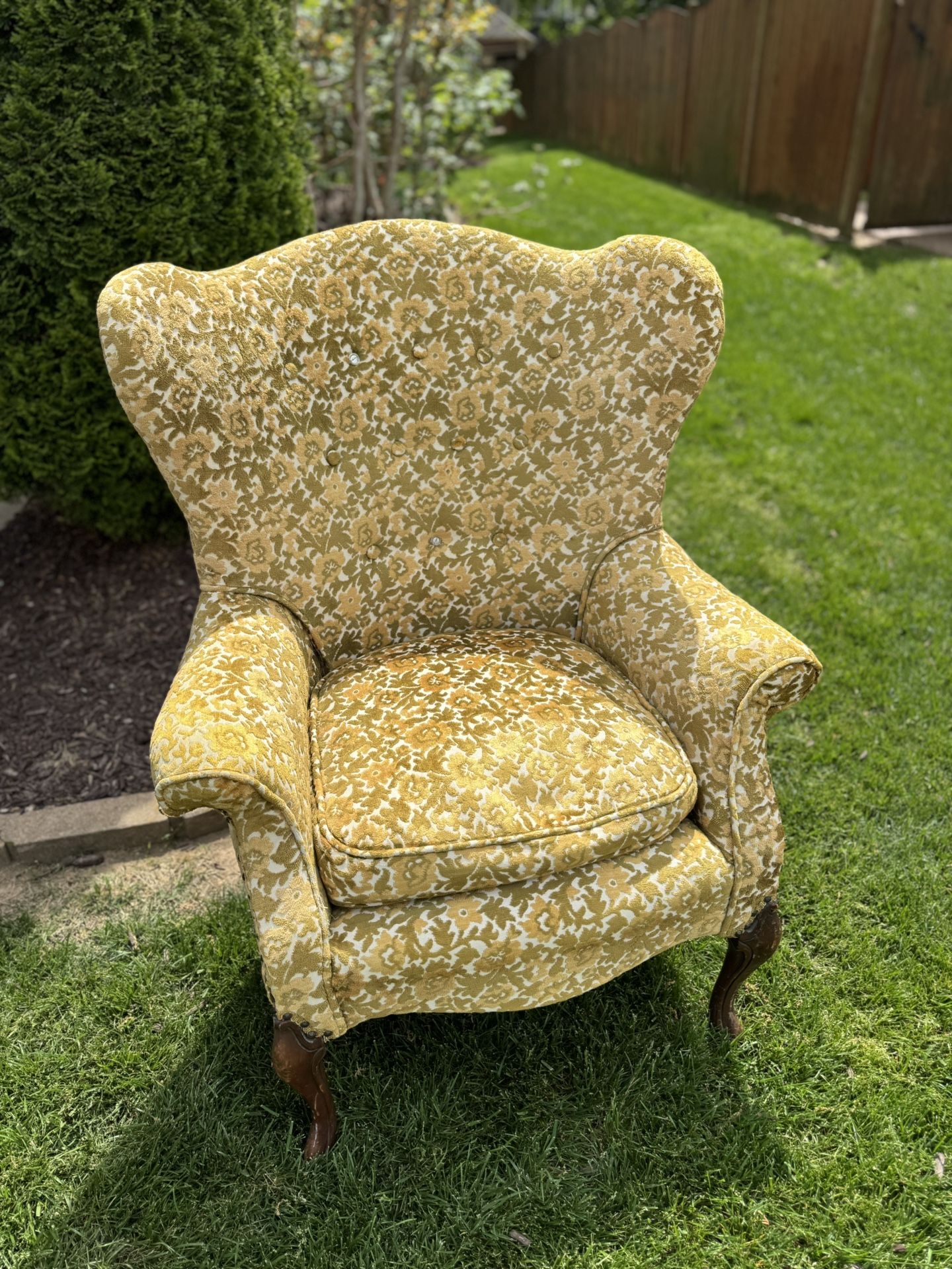 Upholstered Wing Back Chair