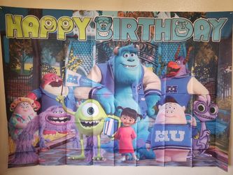 Monster Inc. Birthday Backdrop $7
