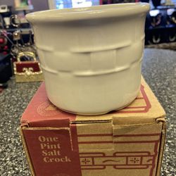 Longaberger Woven Traditions One Pint Salt Crock