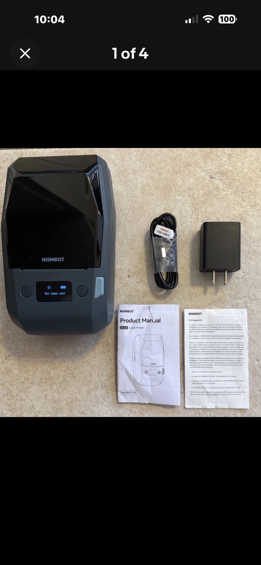 NIIMBOT M2_H Label Maker with Tape 2 Inch Thermal Transfer Support Color Ribbon