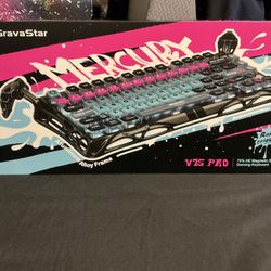 GravaStar Mercury V75 Pro HE Keyboard – 75% Layout Gaming Keyboard, Hall‑Effect Magnetic Switches, Only Wired, Hot‑Swappable, 8000 Hz Polling, Dual‑Zo