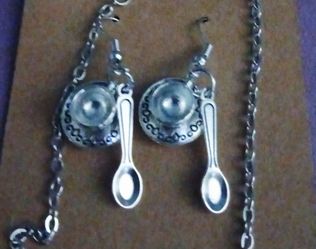 One of a kind Handmade Necklace and Earring Set