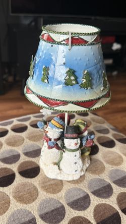 Adorable All Metal Snowman Tea Light Candle Holder With Shade 3D Great  Condition!