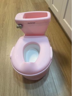 Girls potty training mini pink toilet flushing sound