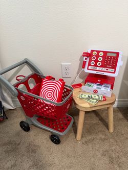 Target kids toy cash register and shopping cart