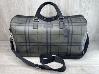 Coach Plaid Coated Canvas Duffle Bag F93281 (A1D033549)