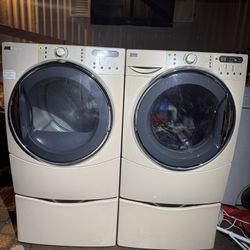 Washer And Dryer Set Kenmore Tan Electric 