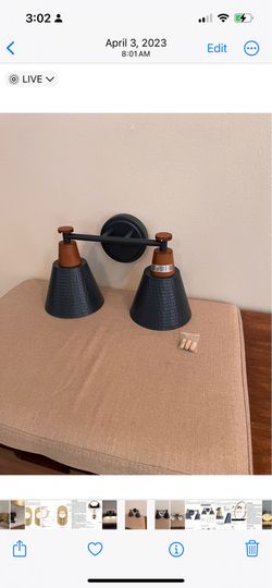 New Blue Wall Lamp whit 💡 ( hardwired/ only one )