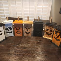 Large Wooden Halloween Lanterns- Locally Hand Crafted