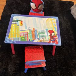 Marvel Spidey Toddler Table With Two Chairs (Good Condition) 