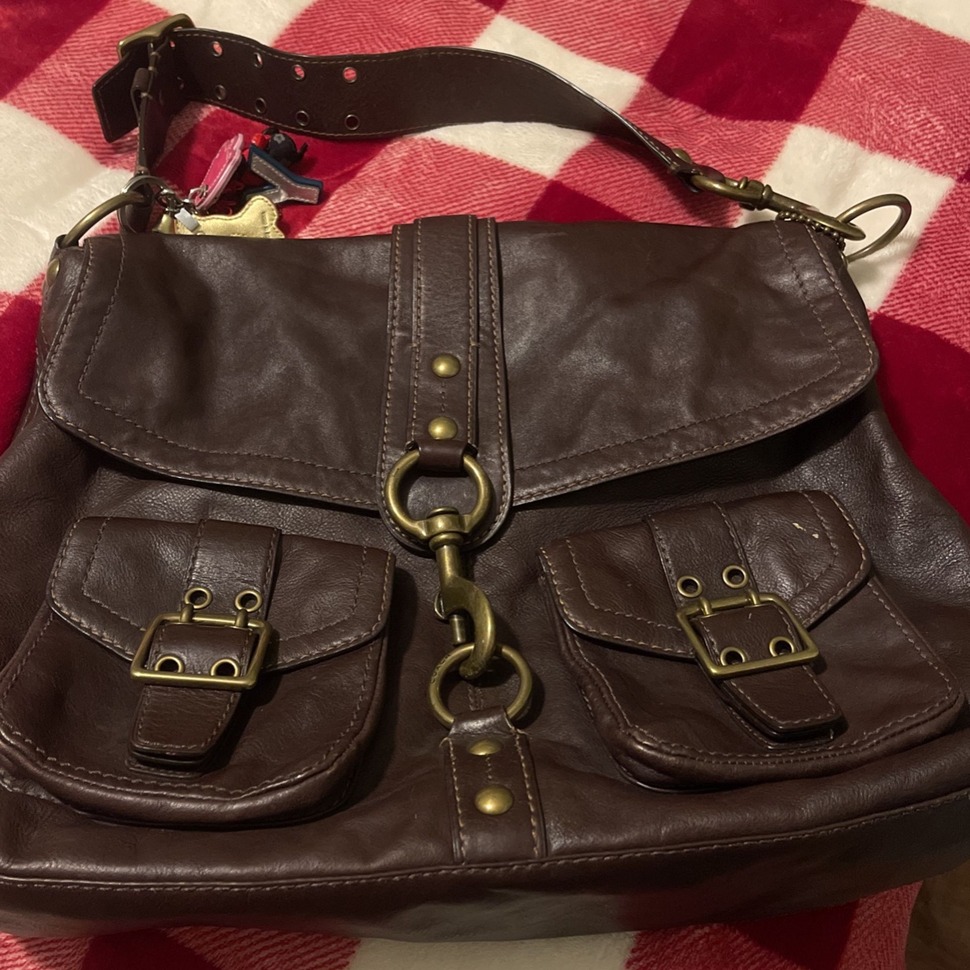 Coach Heavy Messenger Leather Bag