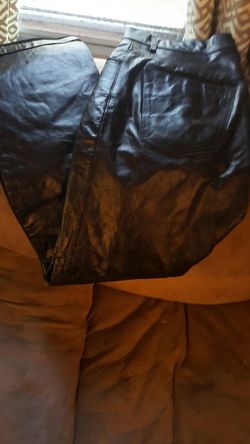 All black leather pants size 10 Gap slim fit. Awesome condition. Worn once to a party.