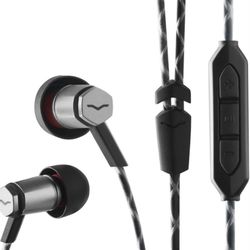 V-MODA Forza Metallo In-Ear Headphones with 3-Button Remote & Microphone - Samsung and Android Devices, Gunmetal Black