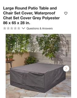 Large Round Patio Table and Chair Set Cover