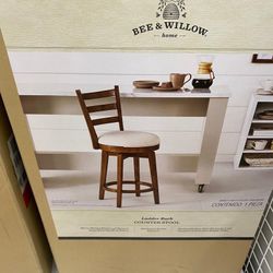 Wooden Ladder Back Bar Stool 