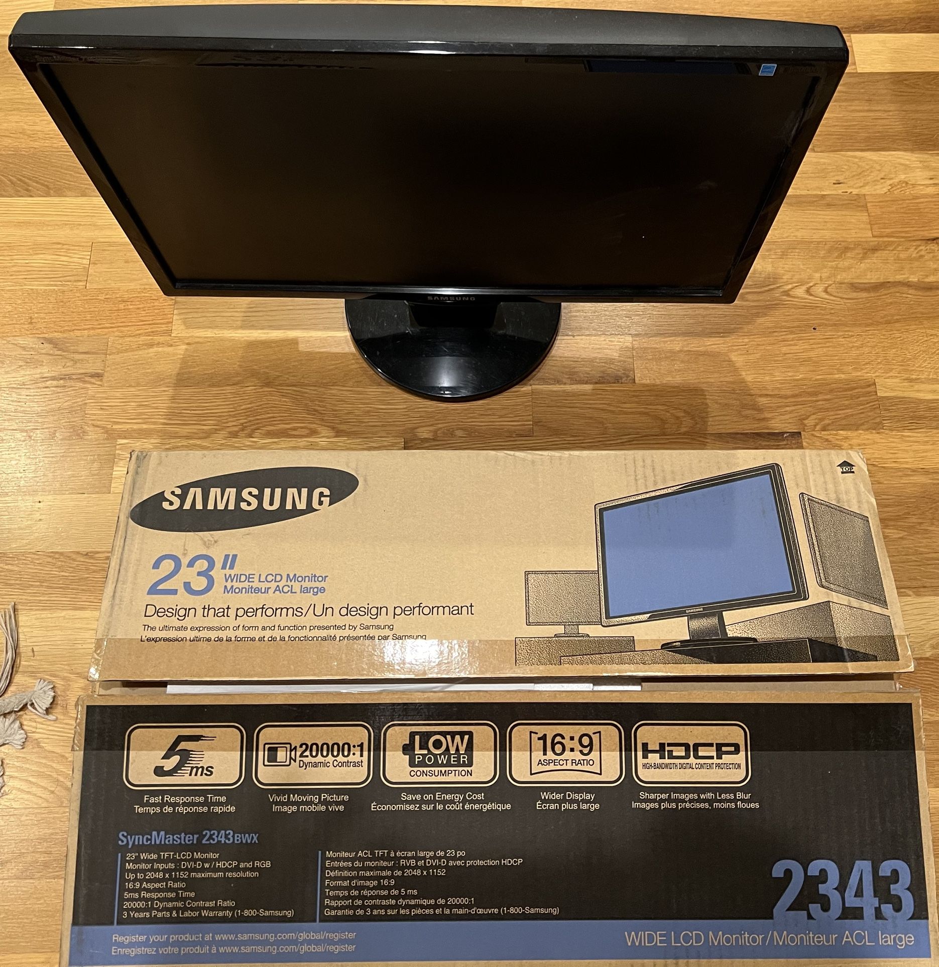LCD Monitors (23” and 20”)