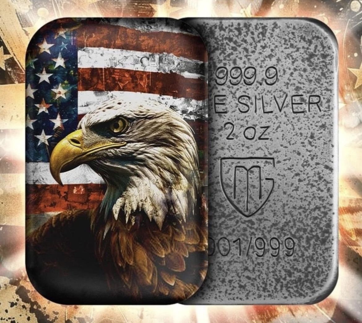 2024 - Germania Mint Americana Bald Eagle 2 oz Silver Cast Bar