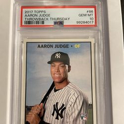 2017 Topps TBT Aaron Judge RC PSA 10