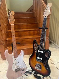 Squier Classic Vibe Jaguar and Stratocaster (Mint)
