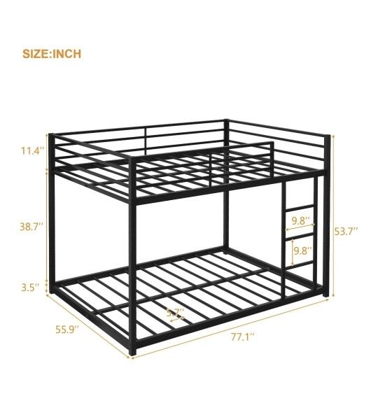 Full Size Bunk Bed & 2 Mattresses