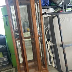 Curio Cabinet With Glass Shelving, And Lights