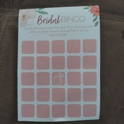 Bridal Bingo