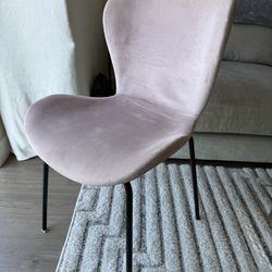 Urban Outfitter Blush  Velvet Chair