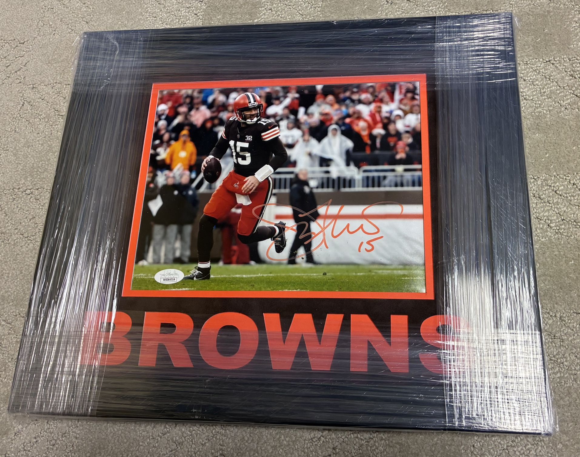 Joe Flacco Cleveland Browns Autographed 8x10 Framed Photo With COA
